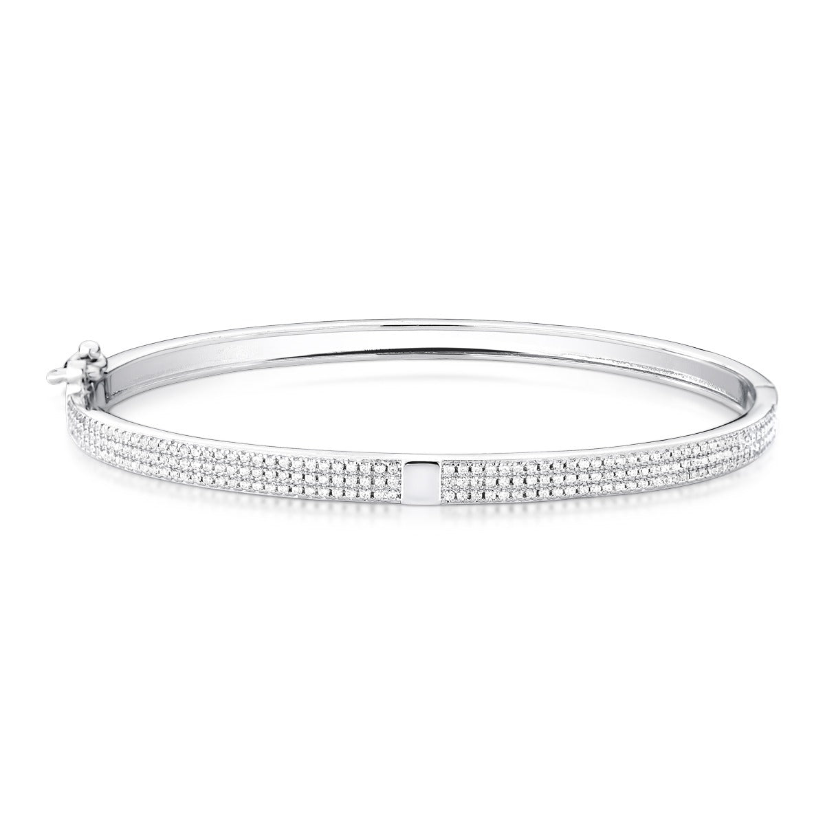 BRACELETE ZIRCONIA CRAVEJADO QUADRADO LISO