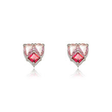 BRINCO CORAÇÃO CRISTAL ROSA RÓDIO