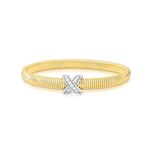 PULSEIRA BRACELETE ZIRCONIA MALEAVEL EM X 2 BANHOS