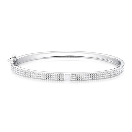 BRACELETE ZIRCONIA CRAVEJADO QUADRADO LISO